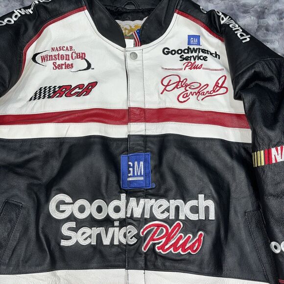 Dale Earnhardt Goodwrench Jeff Hamilton Leather‎ Jacket Coat Mens XL NASCAR - Picture 3 of 12